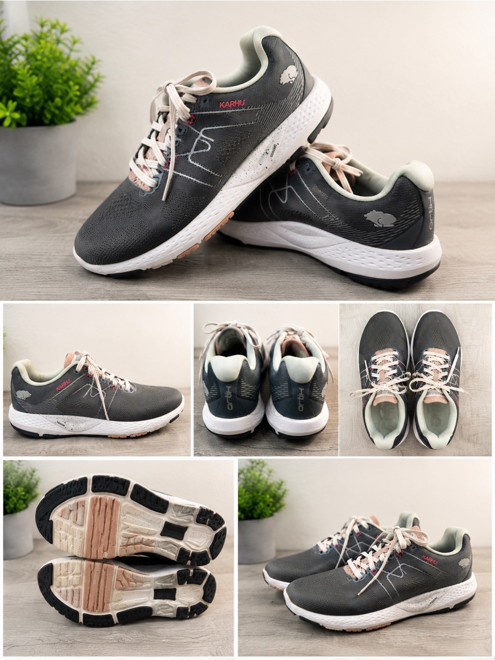 Karhu Women’s Running Shoes Gray Pink Fulcrum Athletic Sneakers Size 8.5